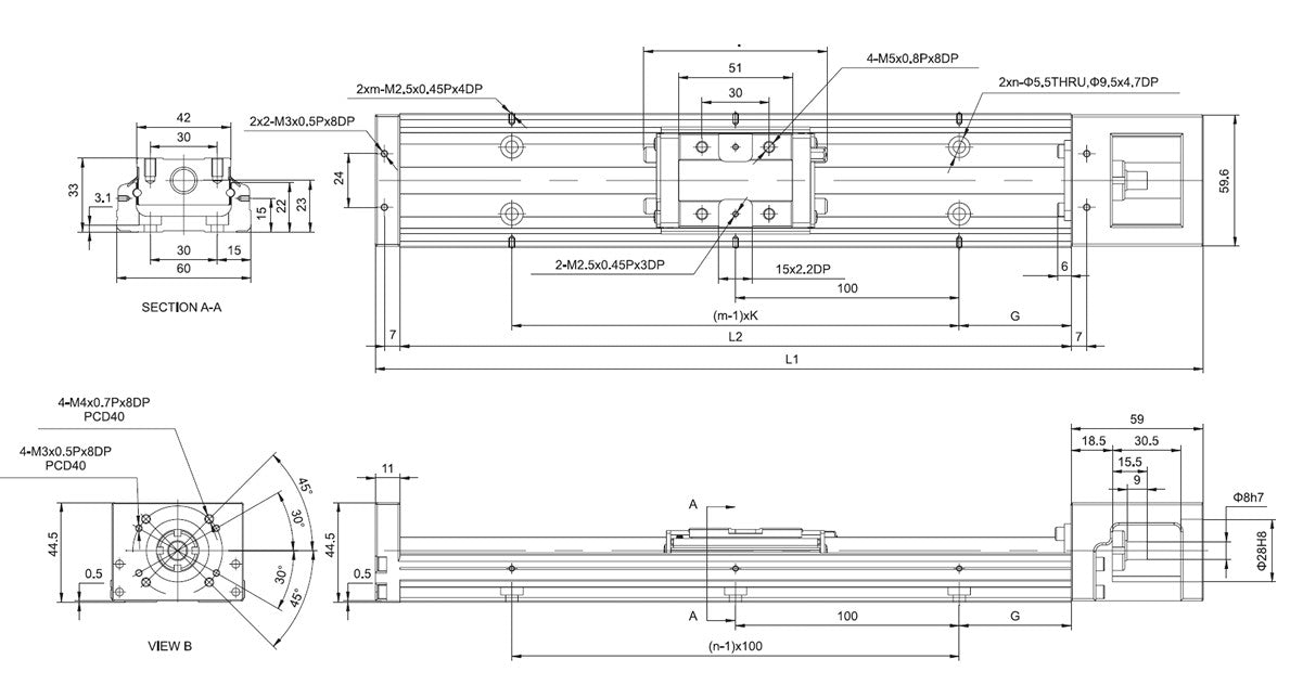 REVL1 Linearachse mit Kugelgewindespindel - RE Automation